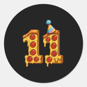 Adesivo Pizza 11 Birthday, Festa De 11 Anos, Hat Bday