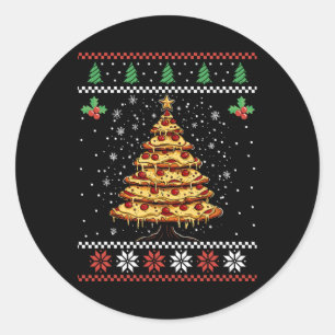 Adesivo Pizza Árvore de Natal Feia Doce Natal Xmas F