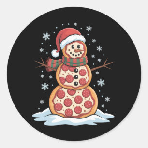 Adesivo Pizza Árvore Snowman Santa Hábito Festa de Natal E
