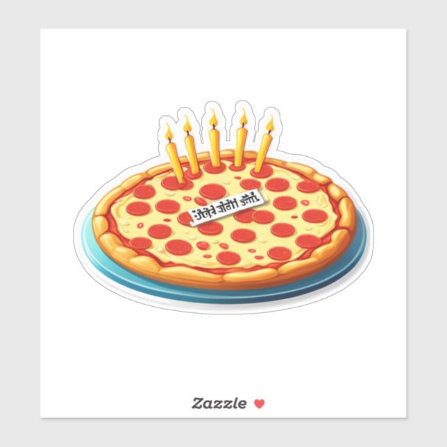 Adesivo Pizza, Cake, Repeat!" (Adultos) (Folha)