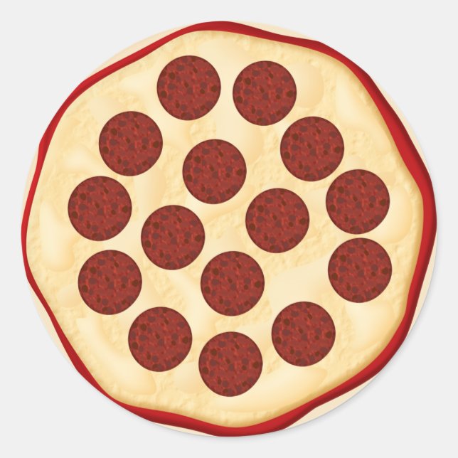 Adesivo Pizza com pepperoni (Frente)