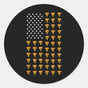 Adesivo Pizza Comida Bandeira Americana Patriotismo Patrio