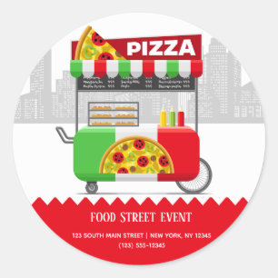 Adesivo Pizza da rua da comida