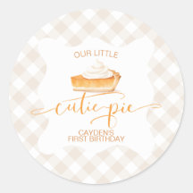 Pizza de abóbora Cutie xadrez Primeiro Aniversário