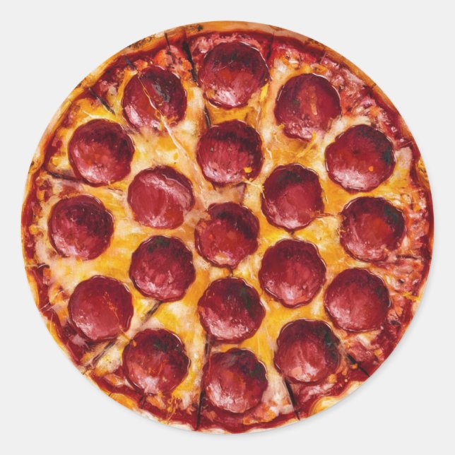 Adesivo Pizza de Pepperoni (Frente)