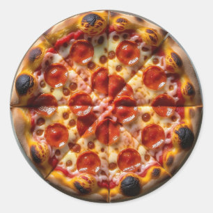Adesivo Pizza de Pepperoni e Queijo