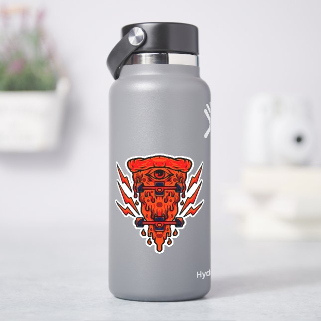 Adesivo Pizza de skate Laranja de 4" (HidroFlask)