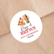 Pizza e cerveja de cerveja Festa de aniversário