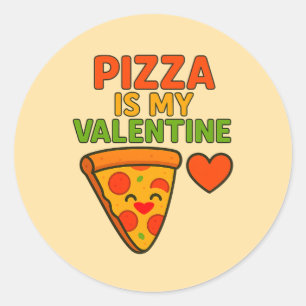 Adesivo Pizza É Meu Namorados - Engraçado