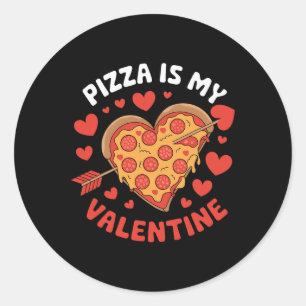 Adesivo Pizza É Meu Peppero De Coração Dia de os namorados