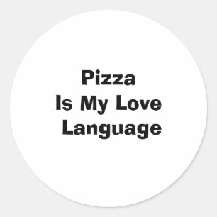 Adesivo Pizza É Minha Língua De Amor