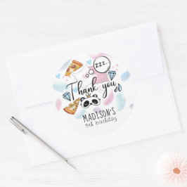 Adesivo Pizza e Pijamas Slumber Party Personalizados