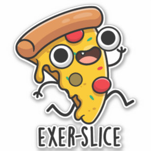 Adesivo Pizza Engraçada Exer-slice