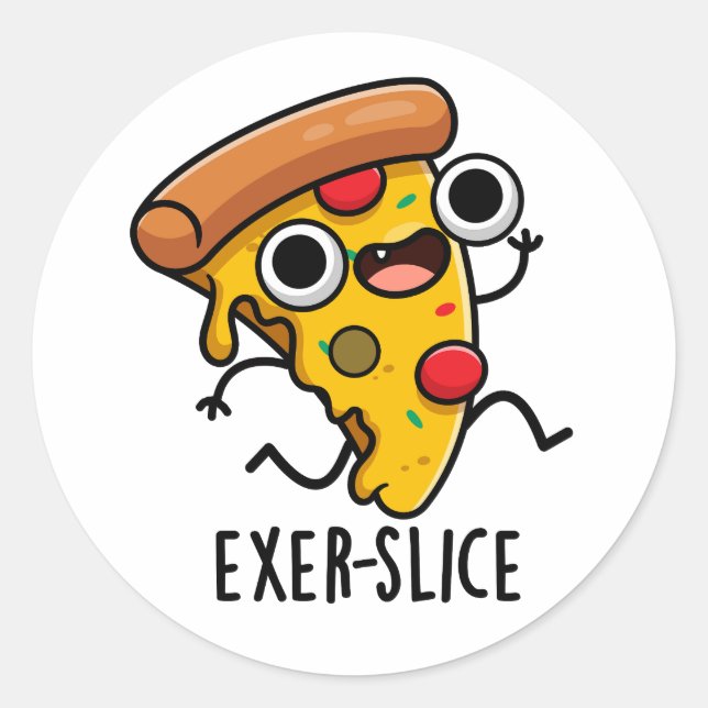 Adesivo Pizza Engraçada Exer-slice (Frente)