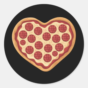 Adesivo Pizza Formato Coração Fofo Dia dos Namorados
