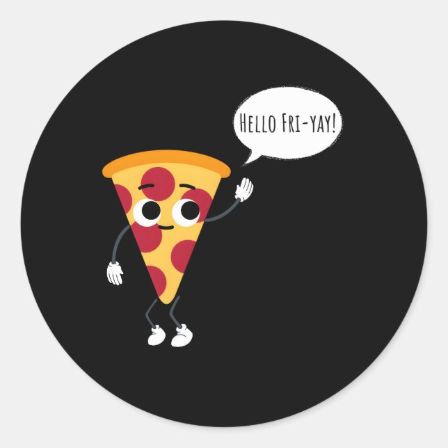 Adesivo Pizza Friday Pizza Parlor Compro (Frente)