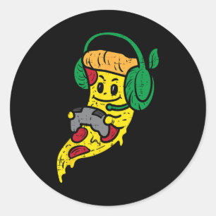 Adesivo Pizza Gamer Vídeo Jogos Comida Divertida Homens Ra