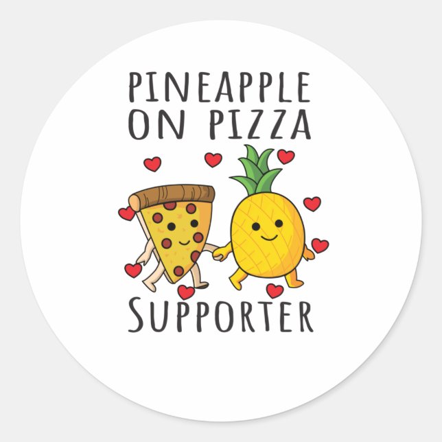 Adesivo Pizza Hawaii Pineapple Pizza Comida (Frente)