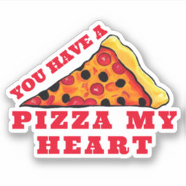 Adesivo Pizza meu coração
