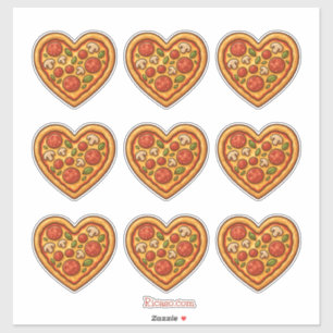 Adesivo Pizza meu coração