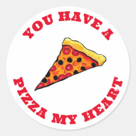 Adesivo Pizza meu coração