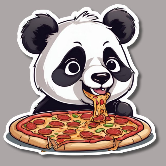 Adesivo Pizza Panda à prova de água (Criador carregado)