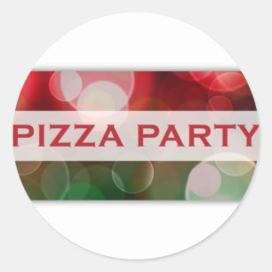 Adesivo pizza party bokeh