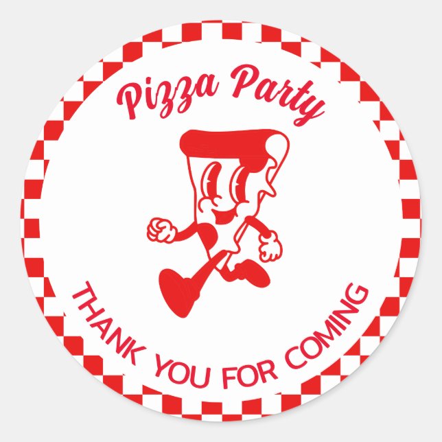 Adesivo Pizza Party Round Sticker (Frente)