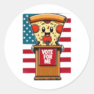 Adesivo pizza patriótica vote em mim