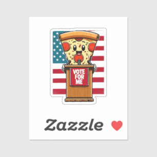 Adesivo pizza patriótica vote em mim
