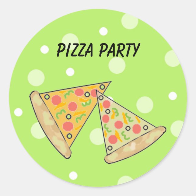 Adesivo Pizza Slices Pizza Party (Frente)