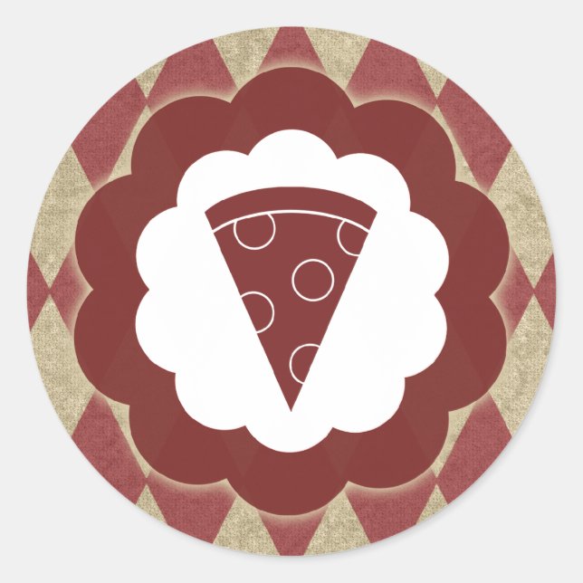 Adesivo pizza vintage (Frente)