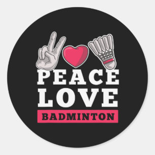 Adesivo Pl Do Jogador De Badminton Da Paz
