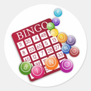 Adesivo Placa BINGO com BINGO Balls