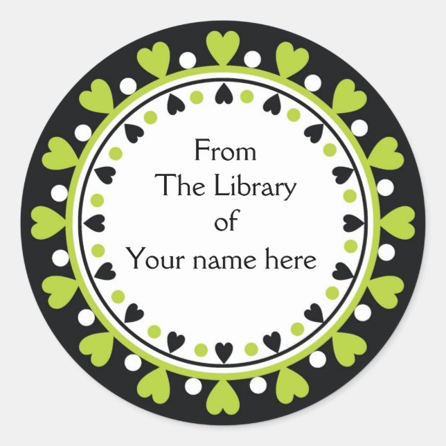 Adesivo Placa - Bolinhas brancas do Coração Verde (Frente)