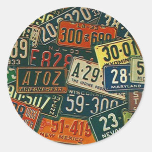 Adesivo Placa das matrículas do viagem das viagens por
