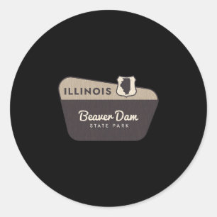 Adesivo Placa de Boas-Vindas ao Beaver Dam State Park Illi
