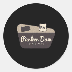 Adesivo Placa de Boas-Vindas ao Parker Dam State Park Pens