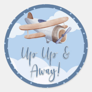 Adesivo Placa de Chá de fraldas de Nuvens Azuis para Cima