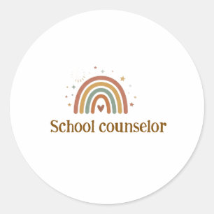 Adesivo Placa de Escritório de Conselheiro Escolar Arco-Ír