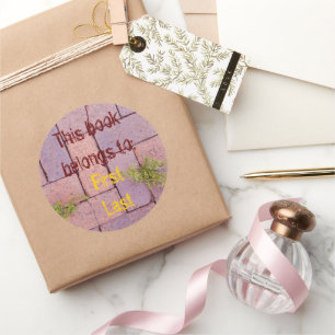 Adesivo Placa de Fotografia Funny Brick Walkway