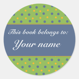 Adesivo Placa de livro - personalize com seu nome