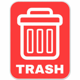 Adesivo Placa de Lixeira - Contentor de Lixo de Aterro San