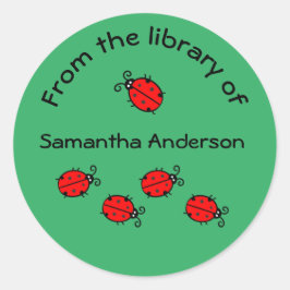 Adesivo Placa de Marcador de Ladybug Personalizada