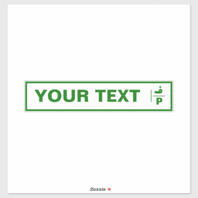 Adesivo Placa de matrícula de carros na Palestina personal (Folha)