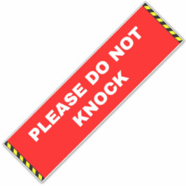 Adesivo Placa de Não Bater - Vermelho