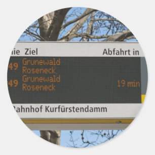 Adesivo Placa de Parada de Ônibus em Berlim
