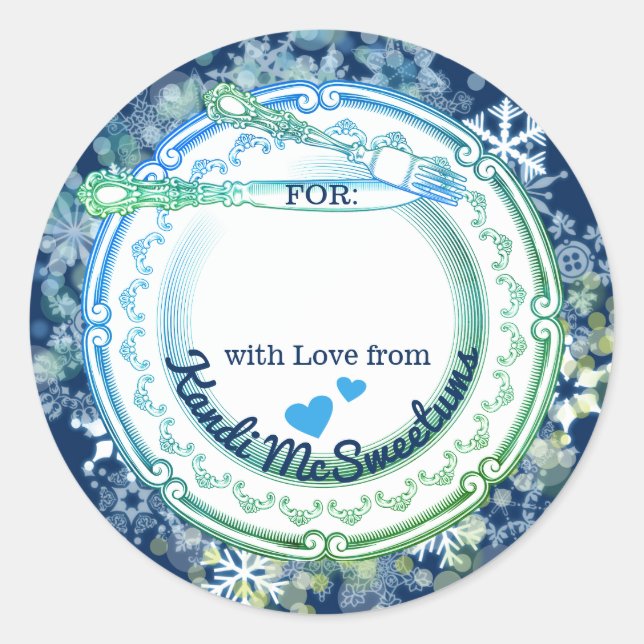 Adesivo Placa de rico utensílios Natal da cozinha de (Frente)