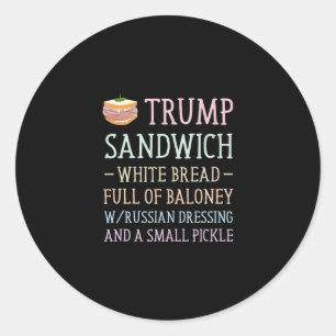 Adesivo Placa de Sanduíche Anti Trump Engraçada