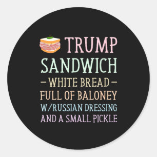Adesivo Placa de sanduíche anti trump engraçada Anti trump